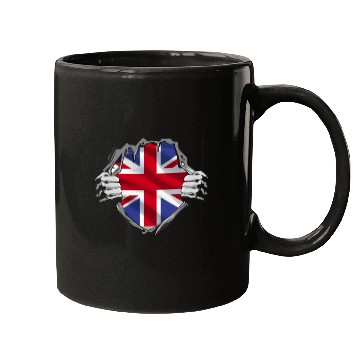 Discover Union Jack Ripped Style UK Pride Mugs