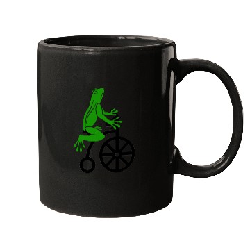 Discover frog bicycle Mugs