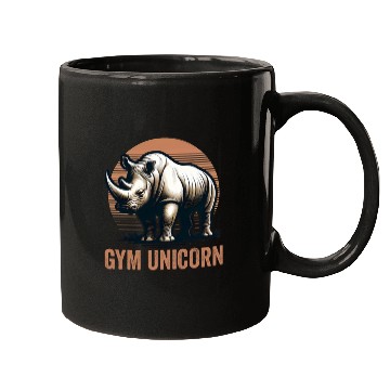 Discover Gym Unicorn Rhino Rhinoceros Safari Vintage Mugs