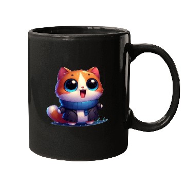 Discover My cute cat in winter Mugs