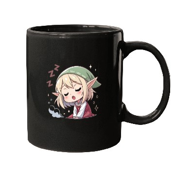 Discover Sleepy Sprite: Cute Elf Napping So Lovingly Mugs