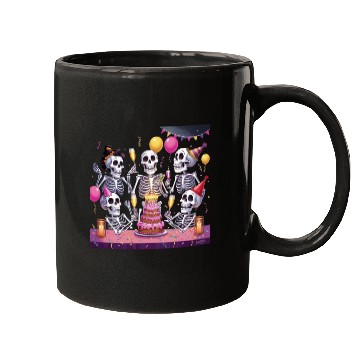 Discover Quirky Skeleton Designs: Gothic Humor Mugs