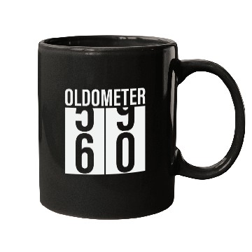 Discover Oldometer Odometer Funny 60th Birthday 60 yrs Joke Mugs