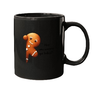 Discover Pun; pot; weed; gingerbread man; baked; stoner; Mugs