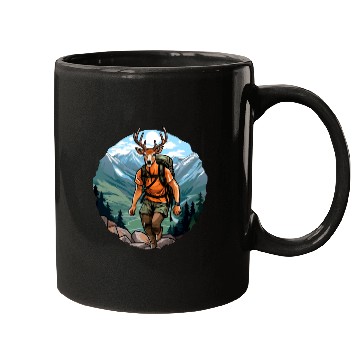 Discover Deer hiking / mountaineering deer Mugs