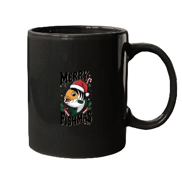 Discover "Merry Fishmas Mugs - Funny Christmas Fish