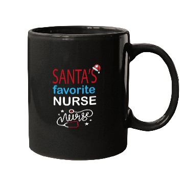 Discover Christmas SANTA'S FAVORITE NURSE Mugs