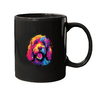 Discover Watercolor Colorful Labradoodle Mugs