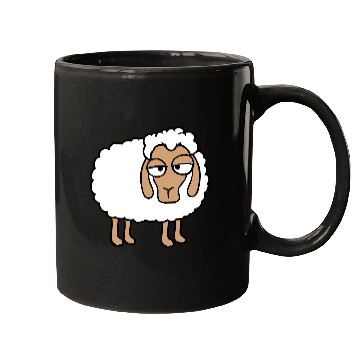 Discover Sheep Tired Bored Look Little Sweet Lamb Bad Mood Mugs