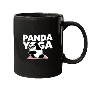 Discover funny panda yoga Mugs