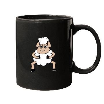 Discover Sheep Tired Bored Look Standing Cute Cool Cartoon Mugs