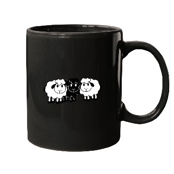 Discover Black Sheep 3 Small Friends Team Crew Sheep Cute Mugs