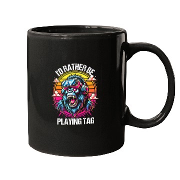 Discover I'd Rather Be Playing Tag VR Gorilla Monke Gamer Mugs