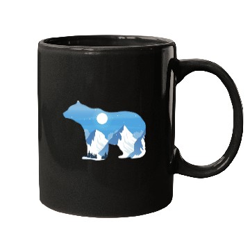 Discover BEAR MOON MOUNTAIN SNOW Mugs