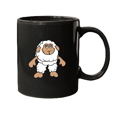 Discover Sheep Standing Cool Bored Tired Cartoon Comic Cute Mugs