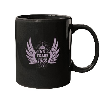 Discover 60 Years Unique Angel Wings Crown Mugs