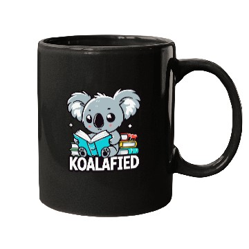 Discover Koalafied Koala Reading Books Pun Mugs