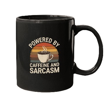 Discover Powered By Caffeine and Sarcasm 4 Mugs