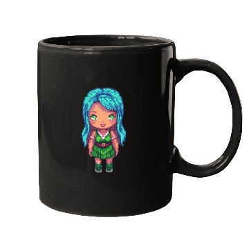 Discover Mystic Emerald Sprite - Pixel Art Design Mugs
