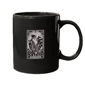 Discover The Lovers Skeletons Gothic Tarot Card Style Mugs
