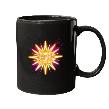 Discover A large starburst glowing in neon light with 2025 Mugs