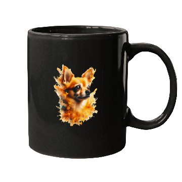 Discover Chihuahua splash portrait Mugs