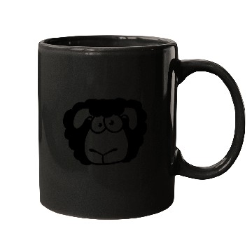 Discover Stupid Sheep Face Head Funny Anxious Cool Stare Mugs