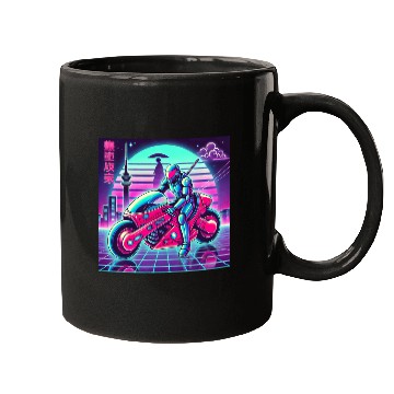 Discover Cyberpunk Neon Rider Mugs