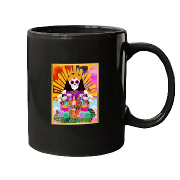 Discover Rainbow Butterfly Santa Muerte Mugs