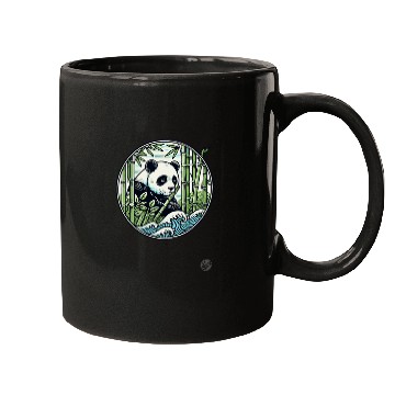 Discover Panda in Bamboo Forest Mugs