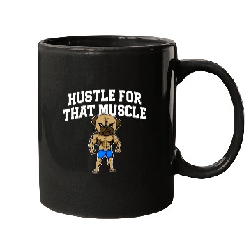 Discover Hustle for That Muscle Funny Workout Humor Gym Mugs