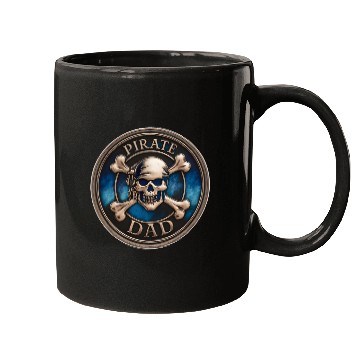 Discover Pirate DAD Cool Pirate Medallion Gift for Dads Mugs