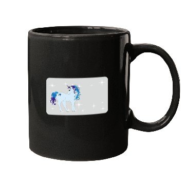 Discover Fantasy unicorn - grey blue- design for kids Mugs