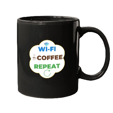 Discover Wi Fi Coffee Repeat Mugs