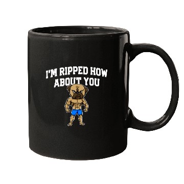 Discover Im Ripped How About You Funny Workout Humor Gym Mugs