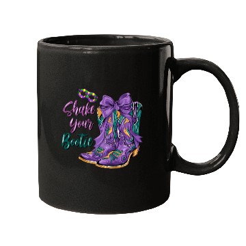 Discover Shake Your Bootie | Mardi Gras Cowboy Boots Mugs