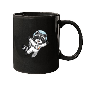 Discover Astro Racoon for Kids Astronaut Mugs