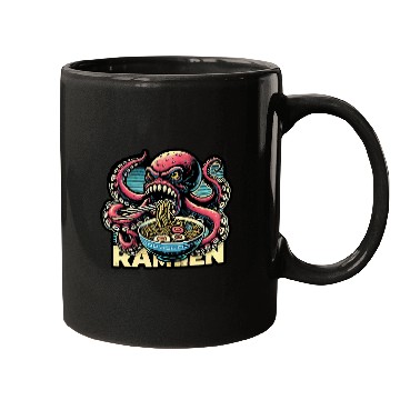 Discover monster octopus eat ramen lover Mugs