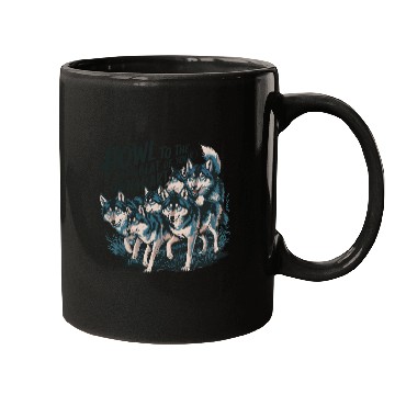 Discover Howl to the Beat of Your Own Heart Wolves Indie Mugs