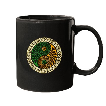 Discover Spiritual Irish Yin & Yang Celtic Knot Mugs