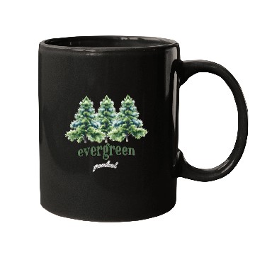 Discover evergreen the green tree : green world Mugs