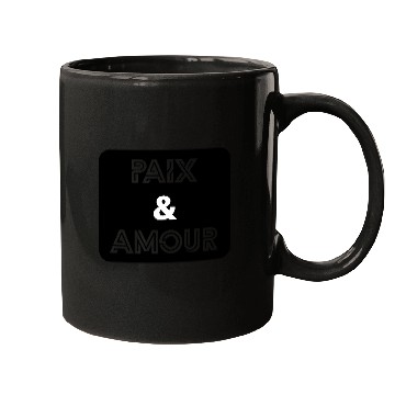 Discover Paix et amour noir Mugs