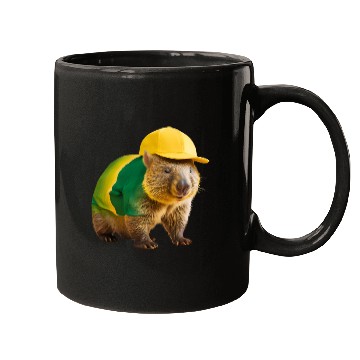 Discover Green and Gold Wombat 2 Mugs