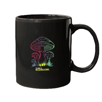 Discover Glowing Mushrooms Colored Mugs