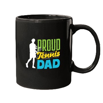 Discover Proud Tennis Dad Graphic Silhouette Mugs