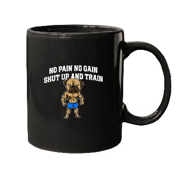 Discover Shut Up and Train Funny Workout Humor Gym Sayings Mugs