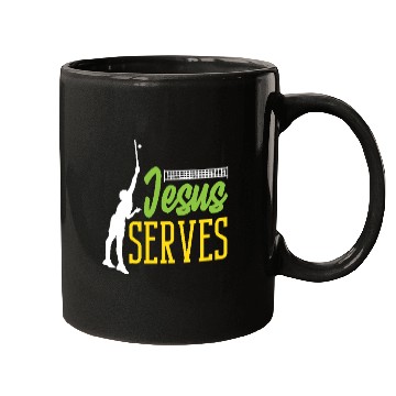 Discover Tennis Jesus Serves Inspirational Design Mugs