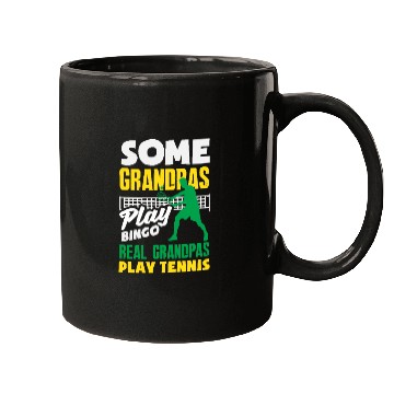 Discover Real Grandpas Play Tennis Passion Mugs