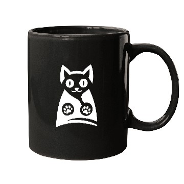 Discover Happy Cat Vector Design One Color Mugs