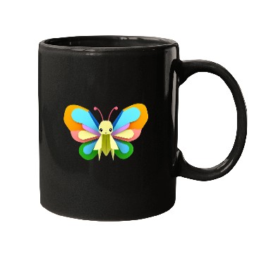 Discover Colorful Paper Butterfly Artwork Mugs